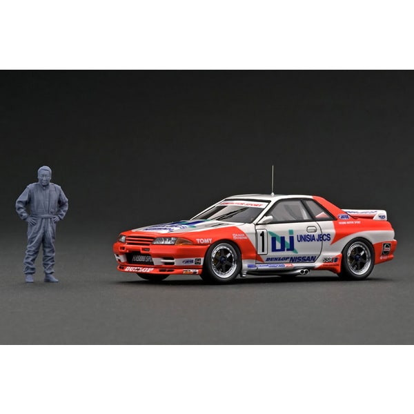 Ignition Model IG2978 1/43 UNISIA JECS SKYLINE #1 1993 JTC With Mr. Hasemi [Resin Model Car] - image 1