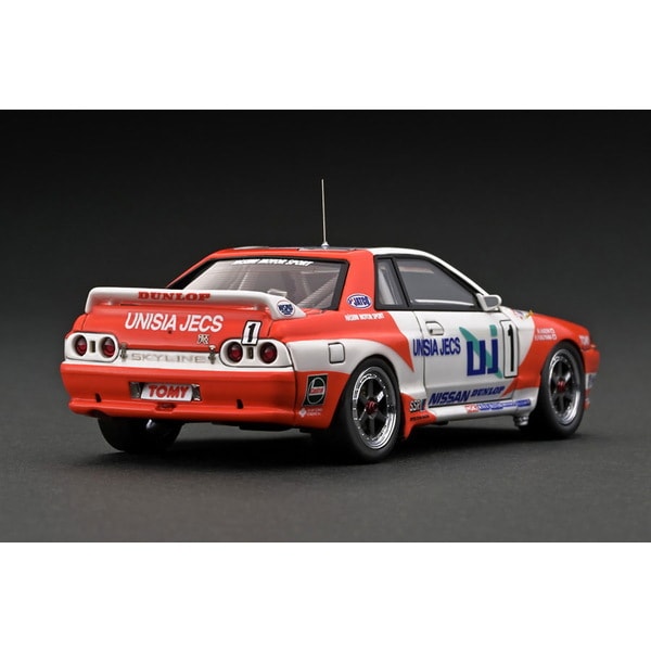 Ignition Model IG2978 1/43 UNISIA JECS SKYLINE #1 1993 JTC With Mr. Hasemi [Resin Model Car] - image 3