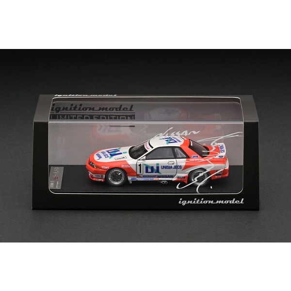 Ignition Model IG2978 1/43 UNISIA JECS SKYLINE #1 1993 JTC With Mr. Hasemi [Resin Model Car] - image 6