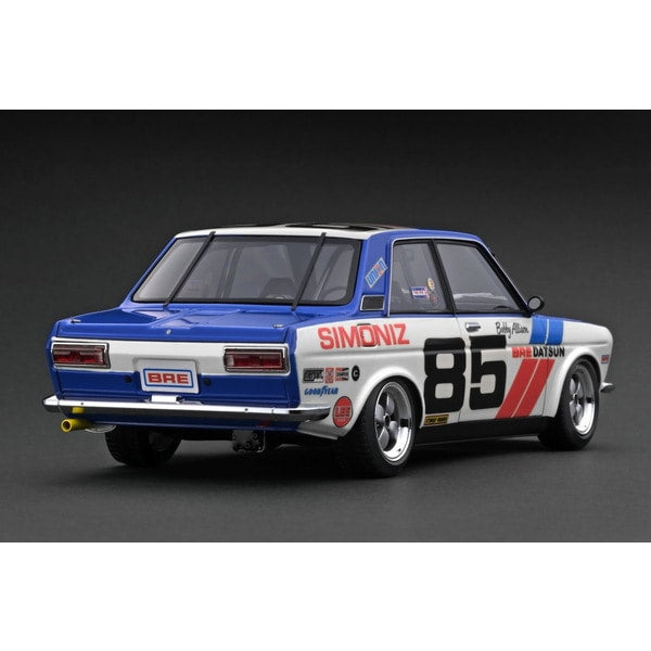 Ignition Model IG3309 1/18 Datsun Bluebird 510 White/Blue #85 [Resin Model Car] - image 2