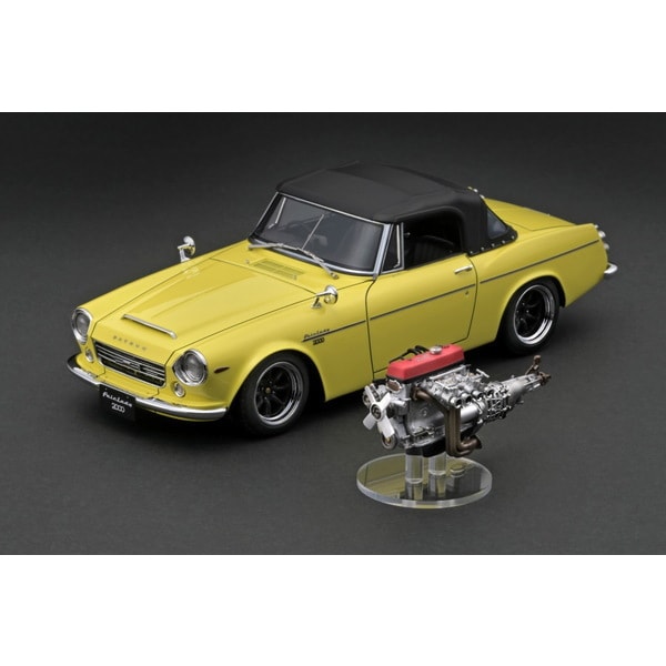 Ignition Model IG2714 1/18 Datsun Fairlady 2000 SR311 Yellow With Engine U20 Typewith Engine [Resin Model Car] - image 1