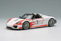 EIDOLON EM569F 1/43 Porsche 918 Spyder Weissach Package 2011 White Red Stripe