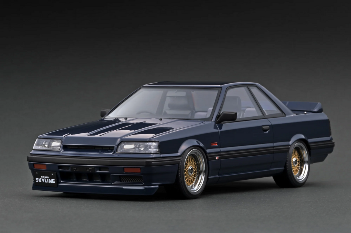 Ignition Model IG3508 1/18 Nissan Skyline GTS-R R31 BBS Blue Black Resin