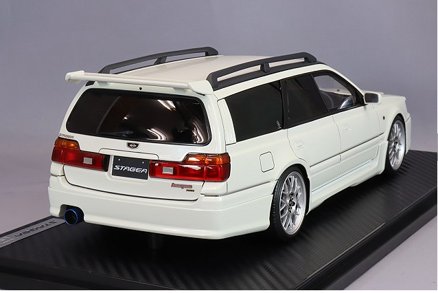 Ignition Model IG2885 1/18 Nissan Stagea 260RS WGNC34 Pearl White BBS