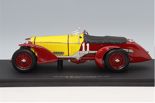 Spark S18LM33 1/18 Alfa Romeo 8C Le Mans Winner 1933 #11 Multi Resin