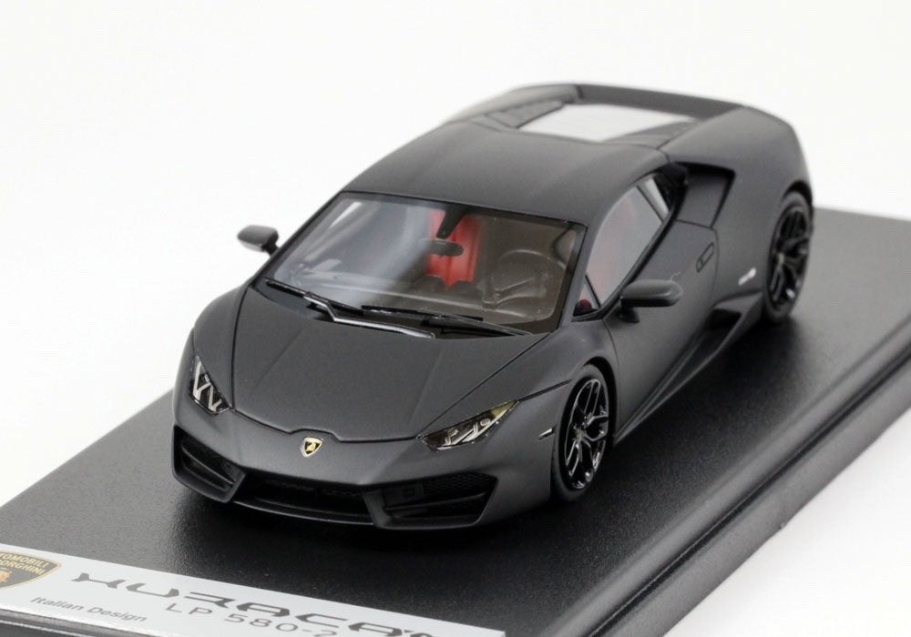 Looksmart LS455D 1/43 Lamborghini Huracan LP580-2 2016 Nero Nemesis Matt Black