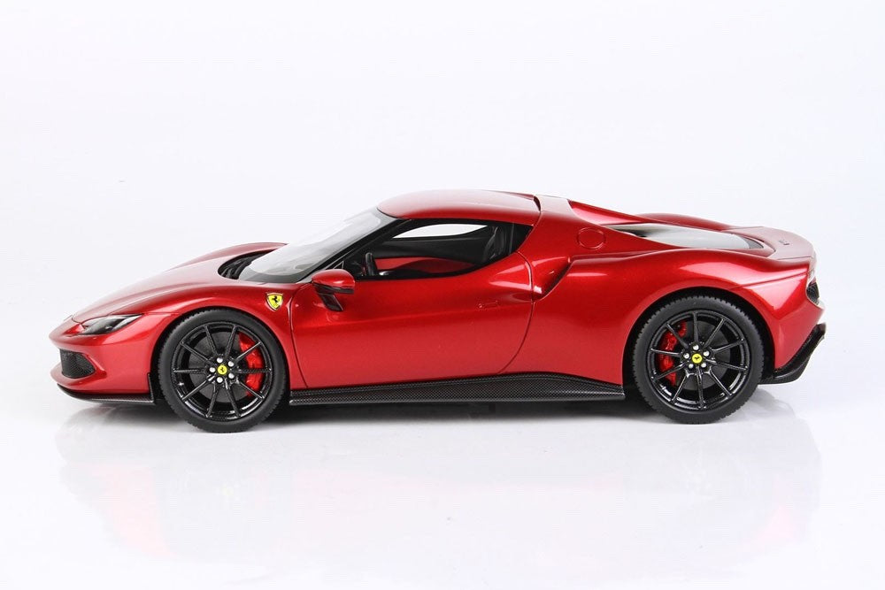 BBR P18210B1V 1/18 Ferrari 296 GTB 2021 Rosso Imola Carbon Wheels Resin Ltd 200