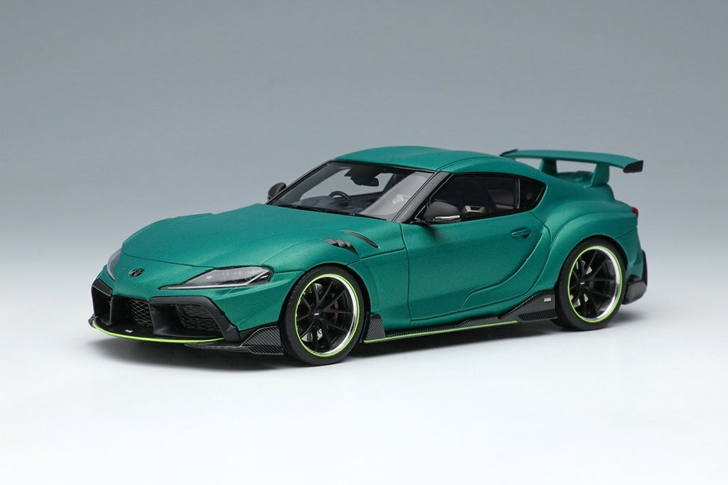 Make Up EIDOLON EM595A 1/43 TOM'S GR Supra Legend Green Metallic 2020 Edition