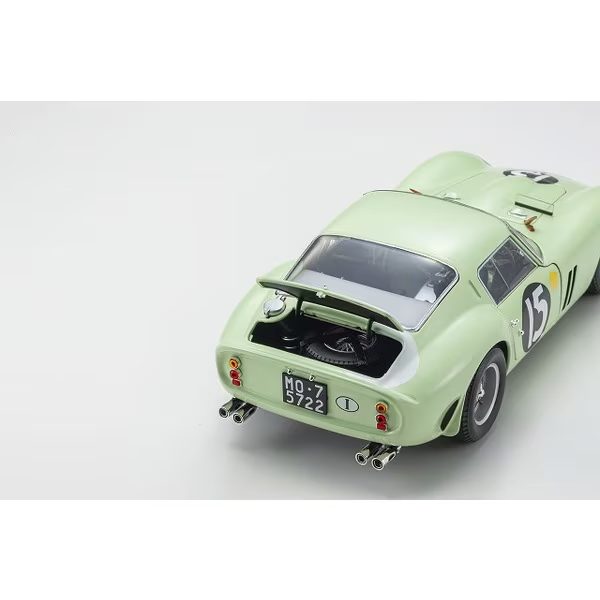 Kyosho KS08438C 1/18 Ferrari 250 GTO 1962 Goodwood #15 Light Green Die-Cast Mode