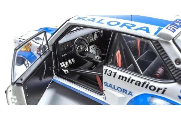 KYOSHO KS08376H 1/18 Fiat 131 Abarth 1980 1000 Lakes Rally #1 Silver Die-Cast