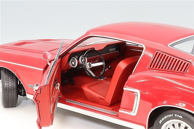 KK Scale KKDC120222 1/12 Ford Mustang GT Fastback 1968 Red Diecast Opening