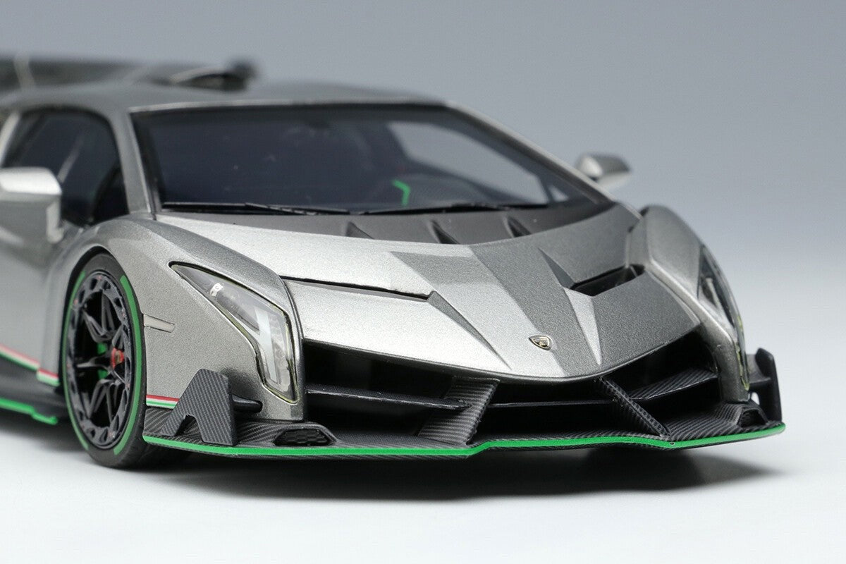 EIDOLON EM449C 1/43 Lamborghini Veneno 2013 Metallic Gray Green Accent Resin Car