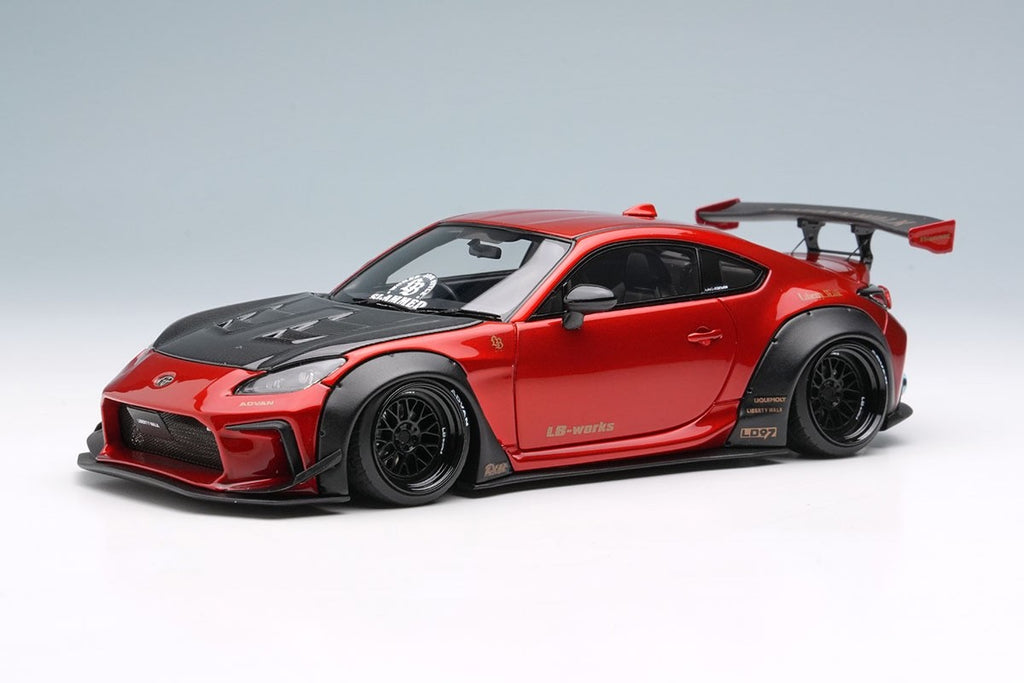 EIDOLON LB022B 1/43 Toyota GR86 LB Nation Candy Red Resin Model
