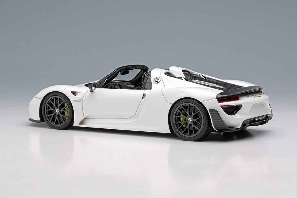 EIDOLON EM569E 1/43 Porsche 918 Spyder Weissach Package 2011 Pearl White Resin