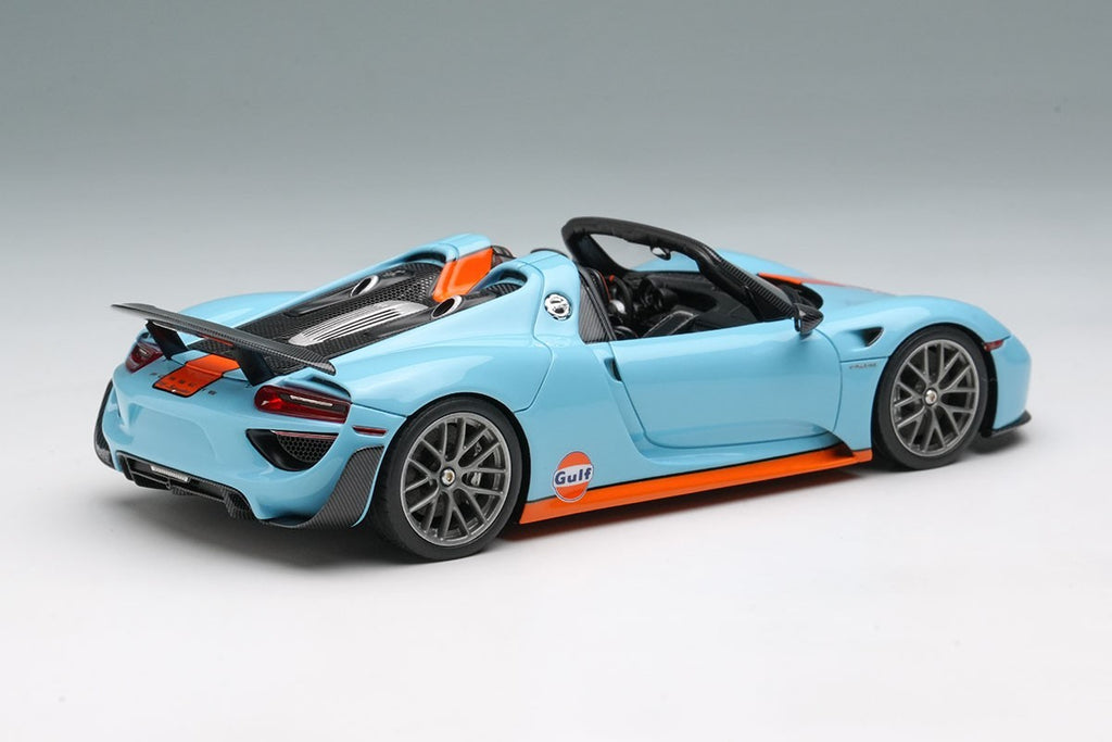 EIDOLON EM812B 1/43 Porsche 918 Spyder Weissach Blue Resin Limited 120pcs