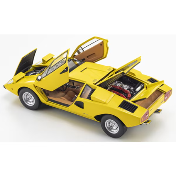 Kyosho KS08321YT 1:18 Lamborghini Countach LP400 Yellow Diecast Model Car