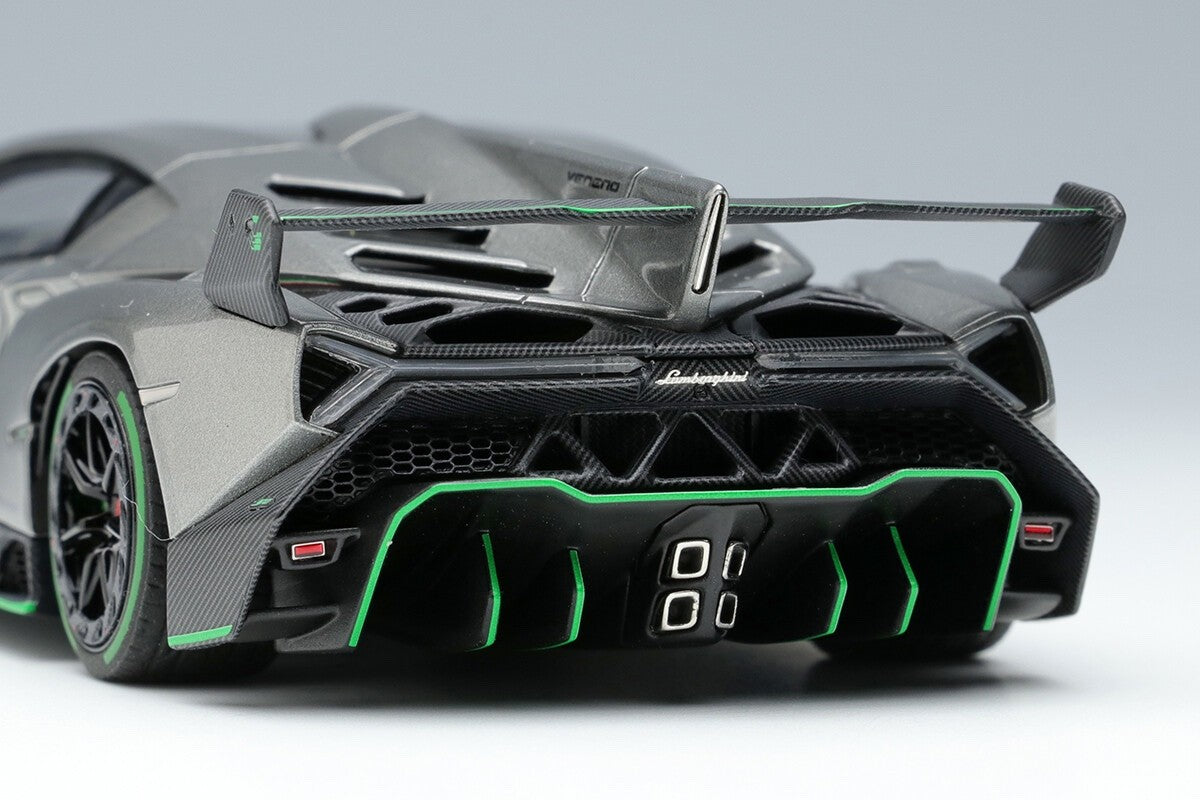 EIDOLON EM449C 1/43 Lamborghini Veneno 2013 Metallic Gray Green Accent Resin Car