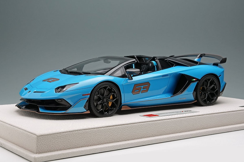 Make Up EIDOLON EML030H 1/18 Lamborghini Aventador SVJ 63 Roadster 2019 Blue