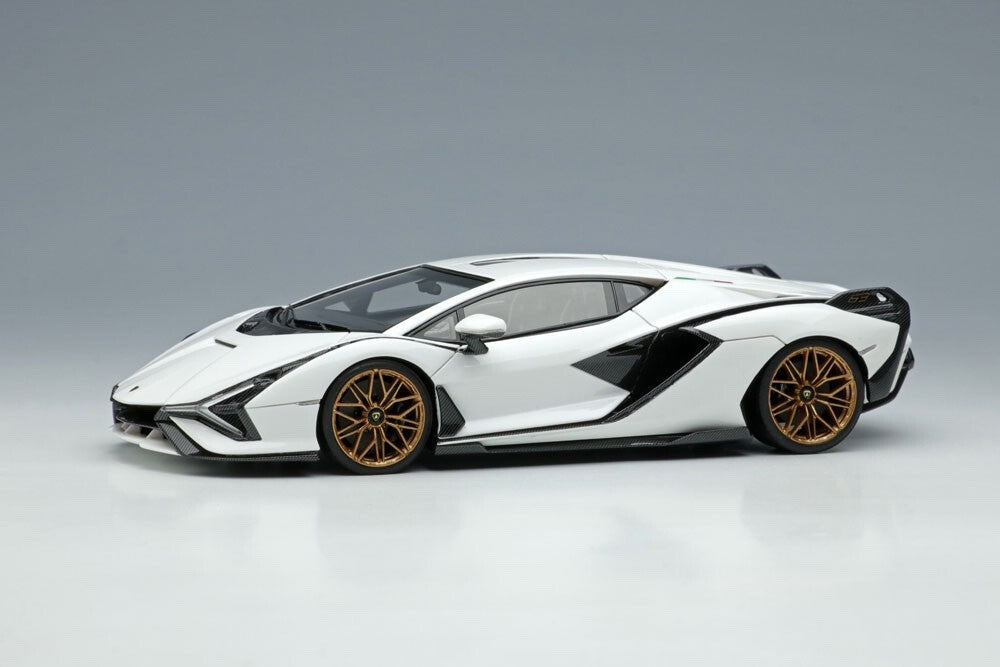 EIDOLON EM533B 1/43 Lamborghini Sian FKP 37 2019 Bianco Monocerus Limited 100pcs