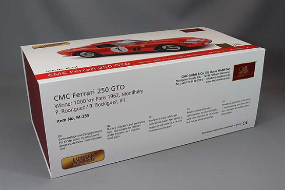 CMC CMC-254 1/18 Ferrari 250 GTO Paris 1000km 1962 #1 Multi Color Diecast