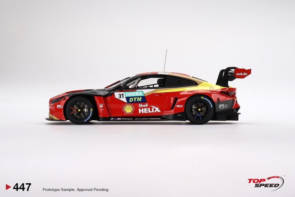 TopSpeed TS0447 1:18 BMW M4 GT3 #31 Schubert DTM 2022 Lausitzring Winner Resin