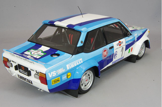 Kyosho KS08376D 1/18 Fiat 131 Abarth Rally 1981 Smeralda #1 Diecast