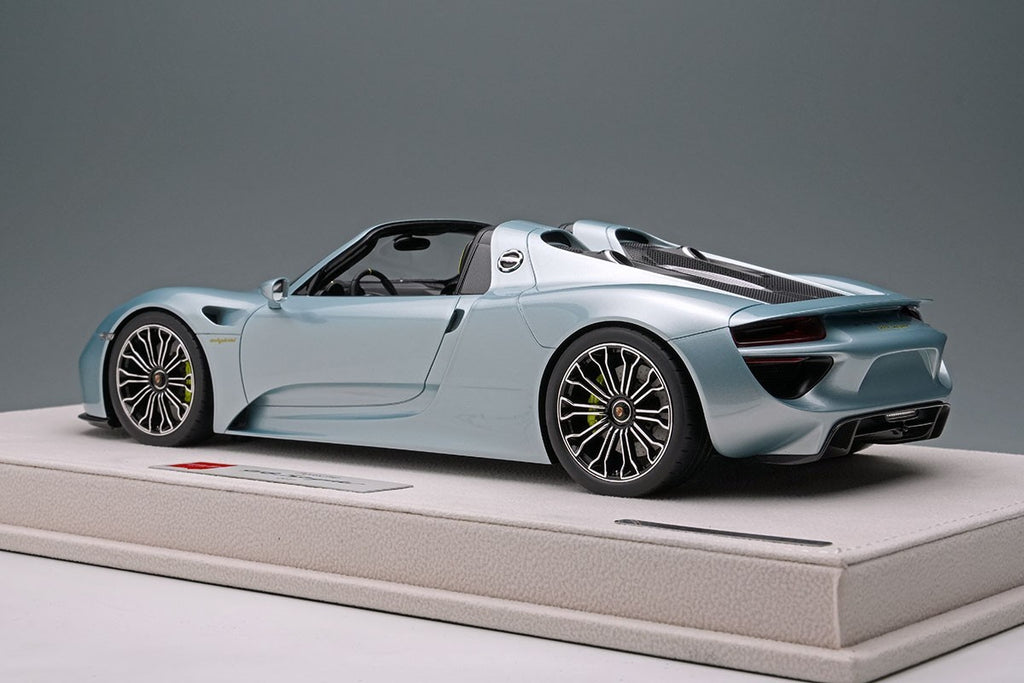 Make Up EIDOLON EML045F 1/18 Porsche 918 Spyder 2011 Liquid Metal Chrome Blue