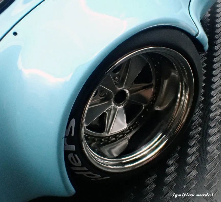 Ignition Model IG3878 1/18 Porsche RWB Backdate Light Blue Coupe