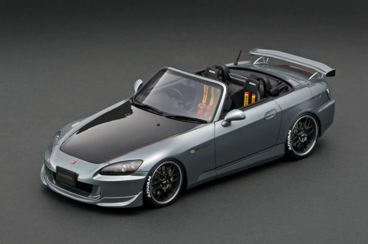 Ignition Model IG2590 1/18 Honda S2000 (AP2) Dark Silver BBS RG-R