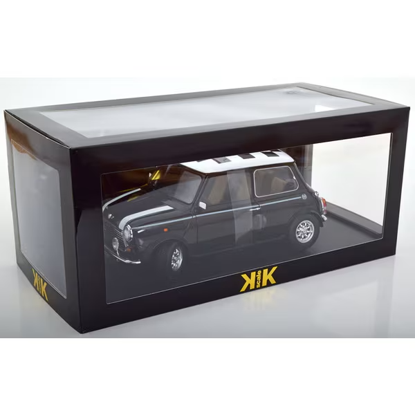 KK Scale KKDC120055L 1/12 Mini Cooper Checkered Flag Black/White Left-Hand Drive
