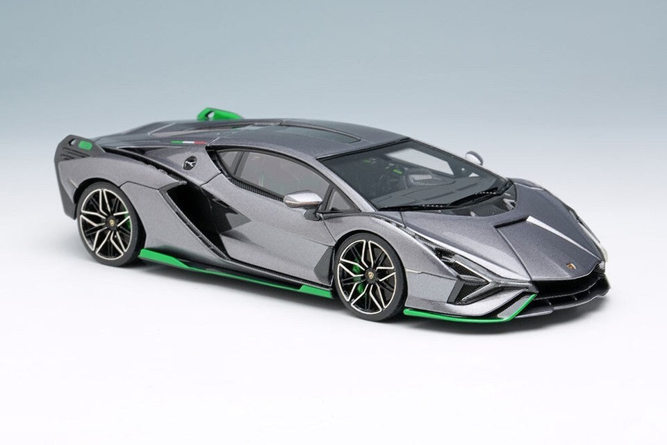 EIDOLON EM675C 1/43 Lamborghini Sian FKP37 2019 with Stripe Grigio Lynx Limited