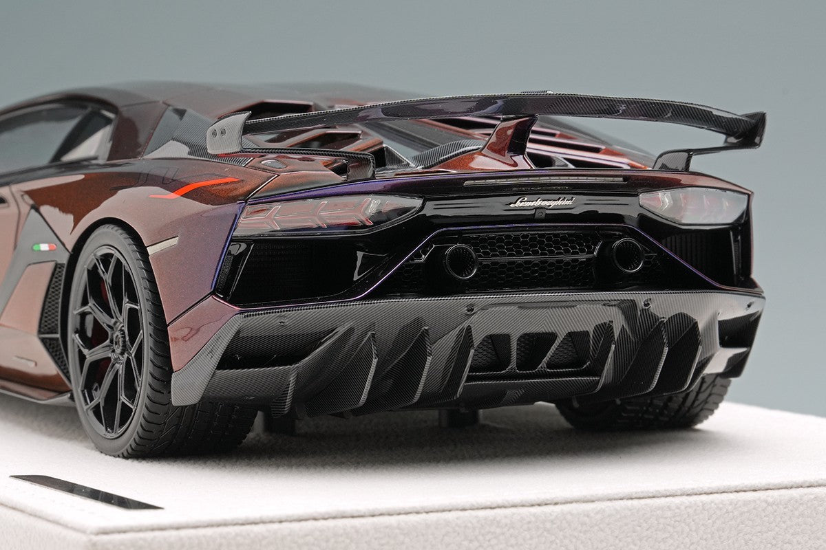 Make Up EIDOLON EML025J 1/18 Lamborghini Aventador SVJ 2018 Blu Hal LeirionWheel