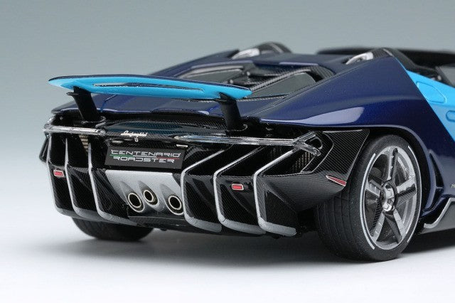 EIDOLON EM783E 1/43 Lamborghini Centenario Roadster LP770-4 Rear Wing Up Blu