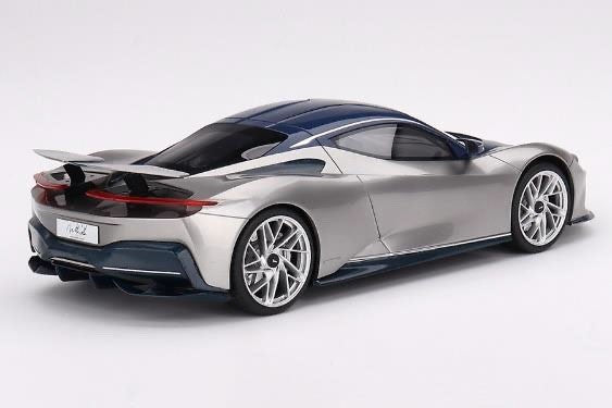 Top Speed TS0460 1/18 Pininfarina Battista 2019 Silver Blue US Launch Edition Re