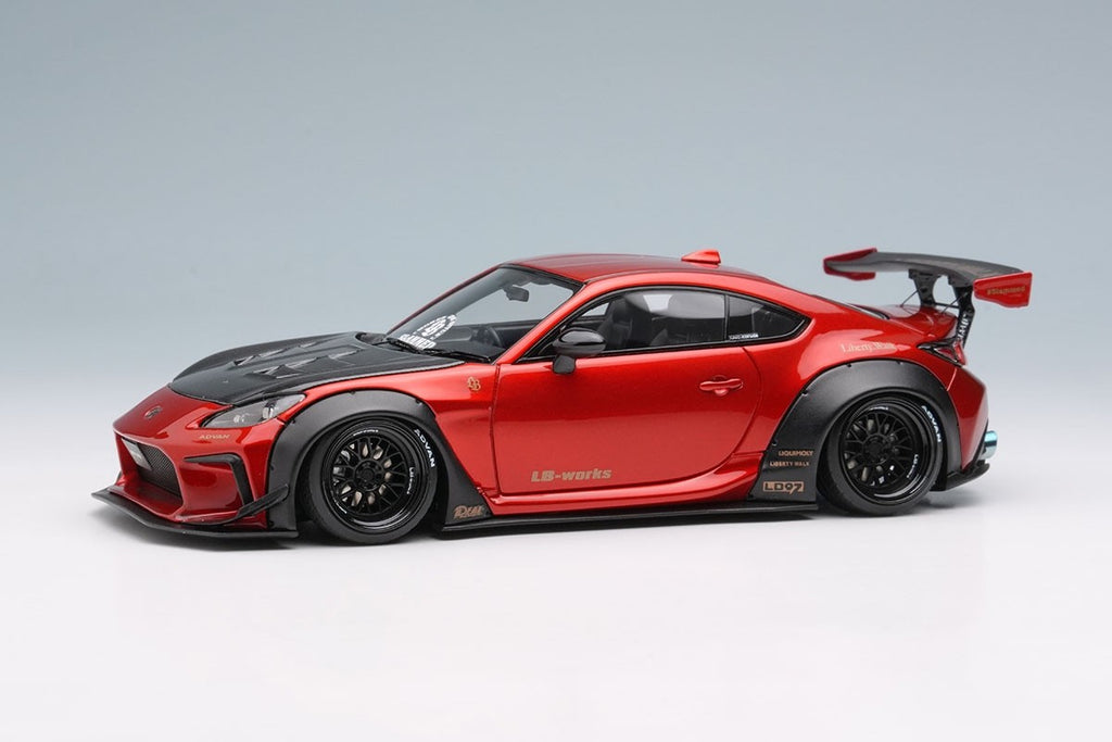 EIDOLON LB022B 1/43 Toyota GR86 LB Nation Candy Red Resin Model