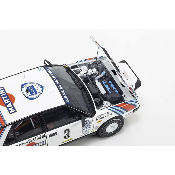 Kyosho KS08960F 1/18 Lancia Delta HF 4WD Monte Carlo Rally 1988 #3 White