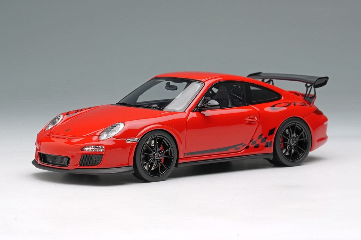 EIDOLON EM603D 1/43 Porsche 911 997.2 GT3 RS 2010 Guards Red Black Stripe Resin