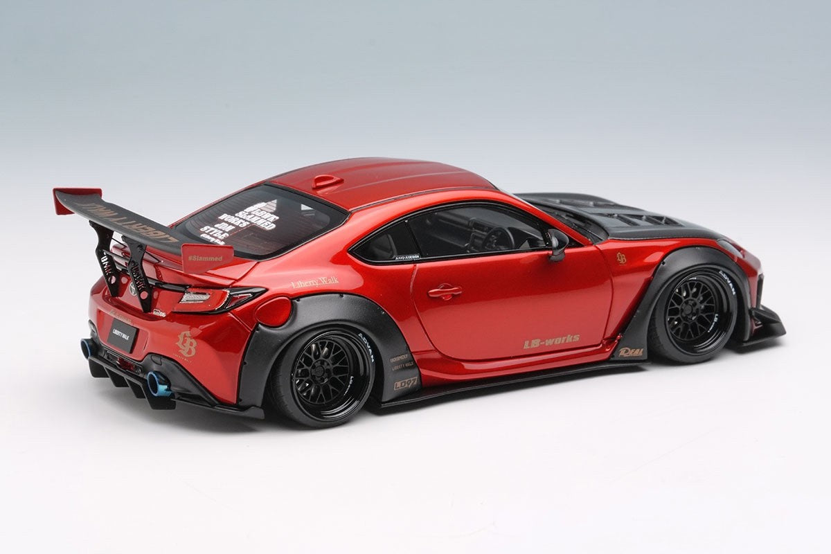 EIDOLON LB022B 1/43 Toyota GR86 LB Nation Candy Red Resin Model