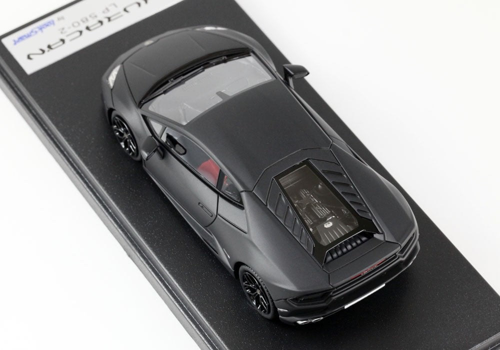 Looksmart LS455D 1/43 Lamborghini Huracan LP580-2 2016 Nero Nemesis Matt Black
