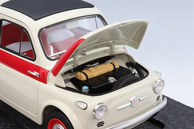 Kyosho KS08966SLG 1/18 Fiat Nuova 500 Abarth Record Green Clear Spec