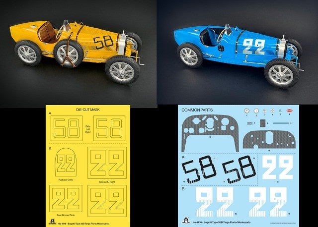 Italeri IT4716JP 1/12 Bugatti Type 35B 1928 Targa Florio #58 Monaco GP #22