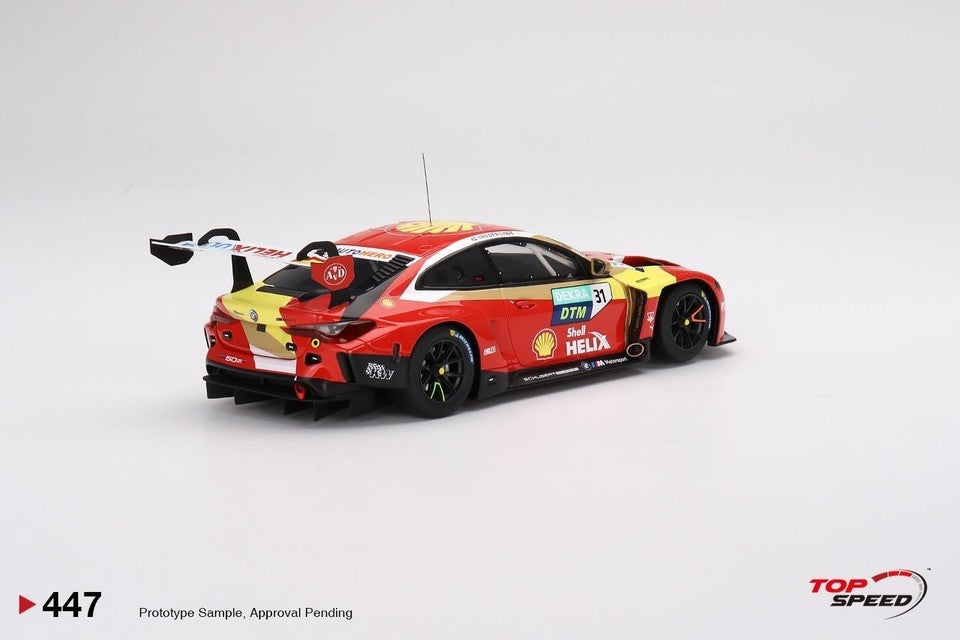 TopSpeed TS0447 1:18 BMW M4 GT3 #31 Schubert DTM 2022 Lausitzring Winner Resin
