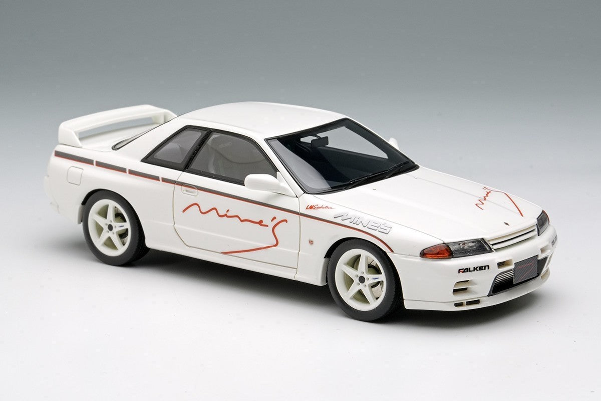 Make Up EIDOLON EM644B 1/43 Mines Skyline GT-R BNR32 N1 White 5-Spoke Wheels