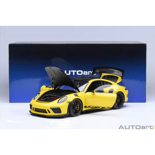AUTOart 78178 1/18 Porsche 911 991.2 GT3 RS Weissach Yellow Diecast