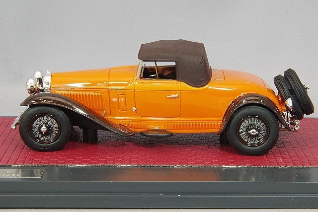 MATRIX MX50205-062 1/43 Bugatti T46 Cabrio de Villars 1930 Closed Orange Resin