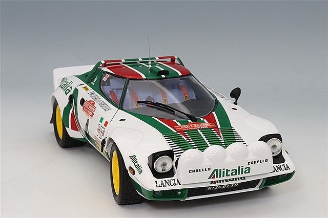 Kyosho KS08130F 1/18 Lancia Stratos HF Alitalia 1976 Sanremo Rally #4 Waldegard