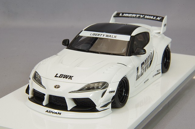 Make Up EIDOLON LB017A 1/43 LB-WORKS GR Supra Pearl White Finish LD97 Wheels