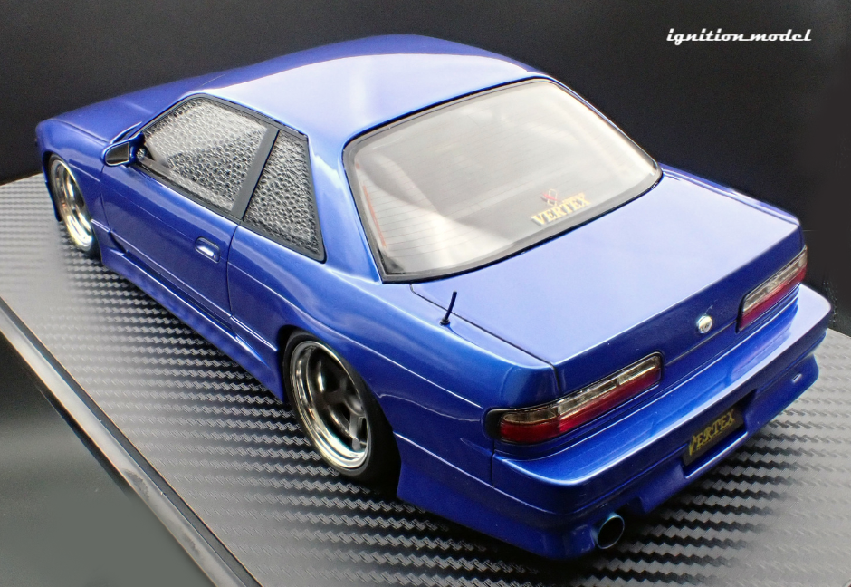 Ignition Model IG3587 1/18 Vertex S13 Silvia Blue Metallic TE37 Wheels