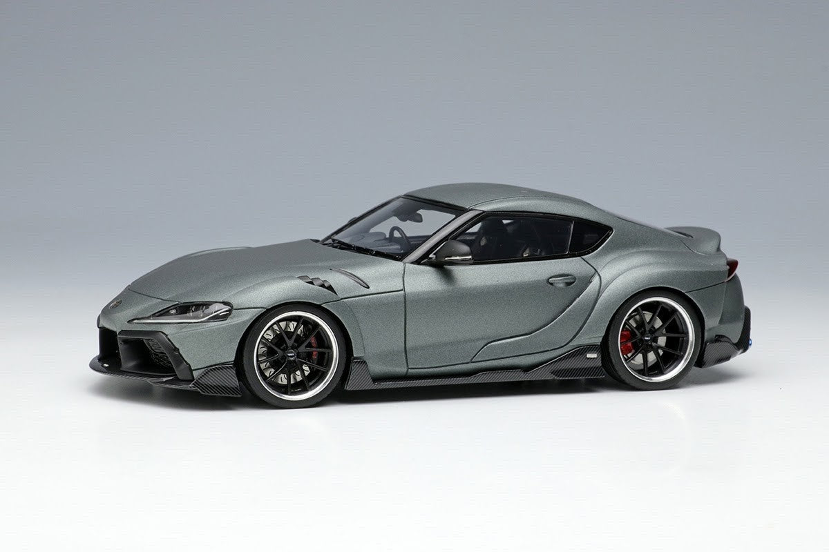 Make Up EIDOLON EM663B 1/43 TOM'S GR Supra Tourer Storm Grey 2022 Edition