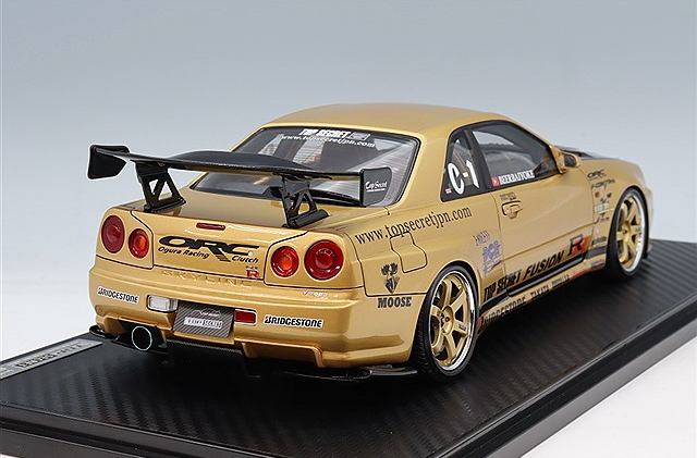Ignition Model IG3847 1/18 TOP SECRET Thailand 34GT-R BNR34 Gold